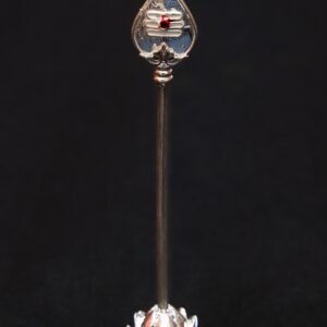 SILVER VEL WITH LOTUS PEDESTAL