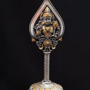 ​Sri Murugan Dual-Tone Embossed Silver Vel (with Golden Border)