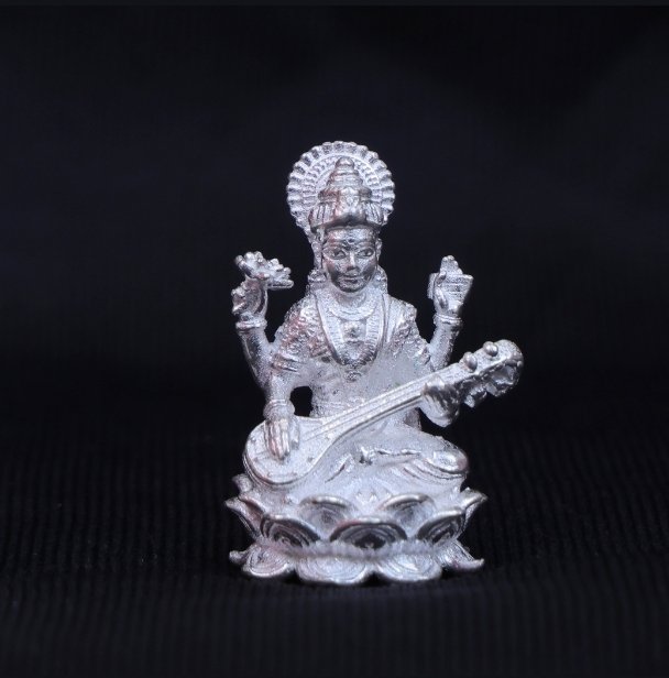 GODDESS SARASWATHI SLIVER IDOL
